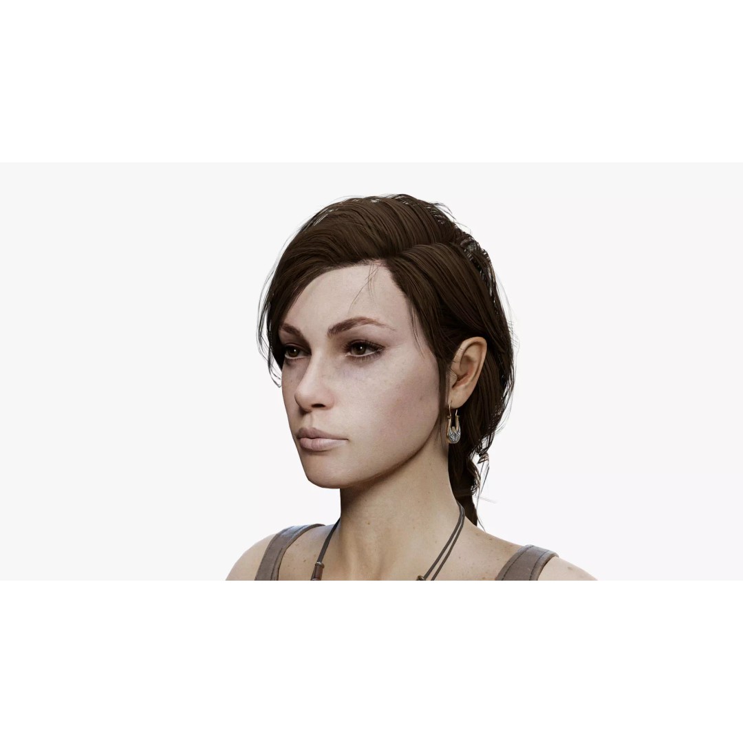 Fantasy Woman 3D Model – Low Poly Game-Ready Character, FBX, Blender - View 2