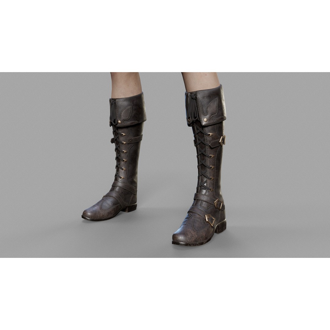 Fantasy Woman 3D Model – Low Poly Game-Ready Character, FBX, Blender - View 21