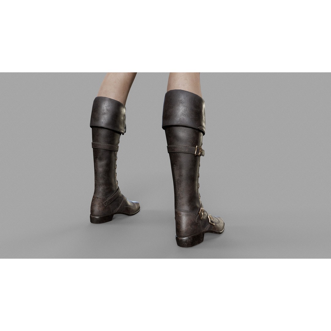 Fantasy Woman 3D Model – Low Poly Game-Ready Character, FBX, Blender - View 22