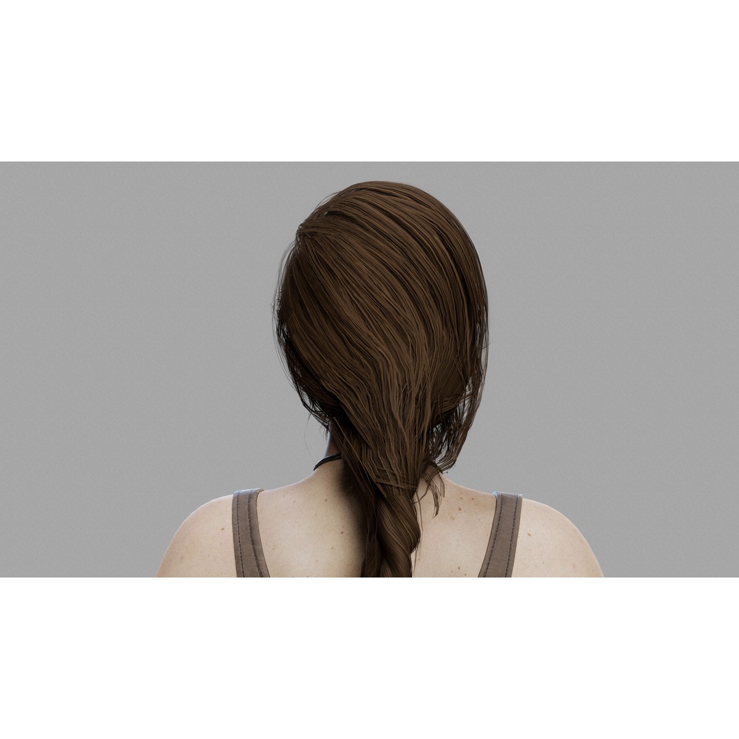 Fantasy Woman 3D Model – Low Poly Game-Ready Character, FBX, Blender - View 6