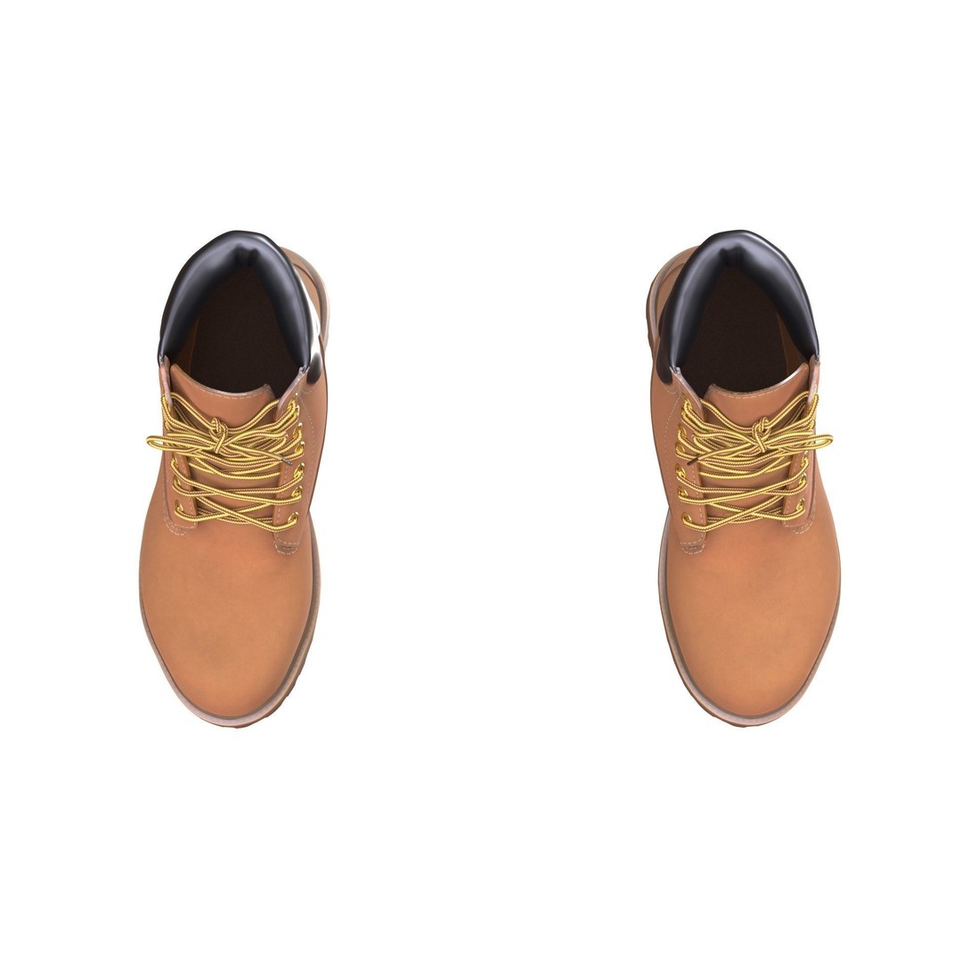 Boots 3D Model – Low Poly Rigged Footwear for Games, FBX, OBJ - View 12