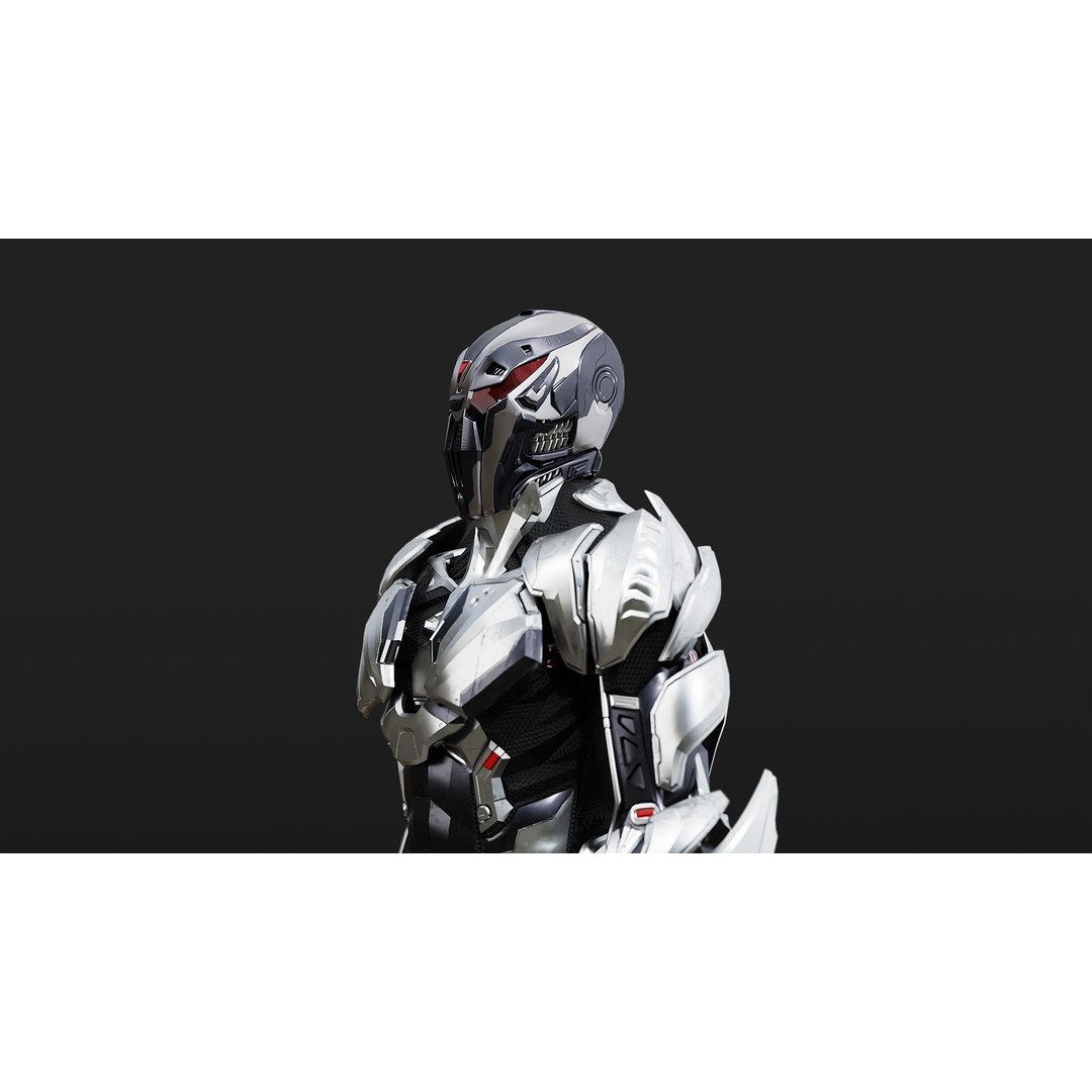 Sci-Fi Robotic Character 3D Model – Low Poly Rigged Game Asset, FBX - View 14
