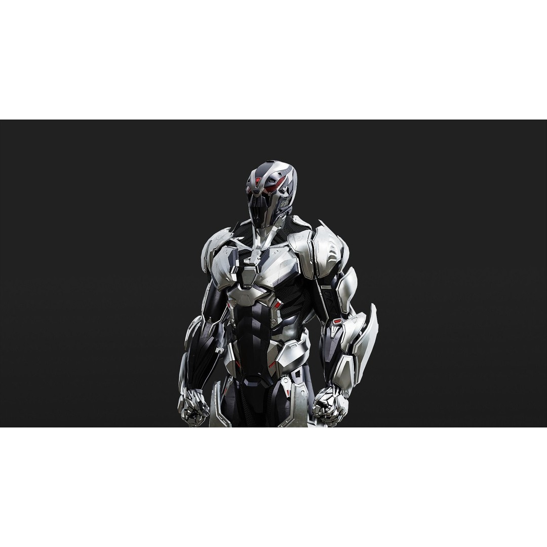 Sci-Fi Robotic Character 3D Model – Low Poly Rigged Game Asset, FBX - View 15
