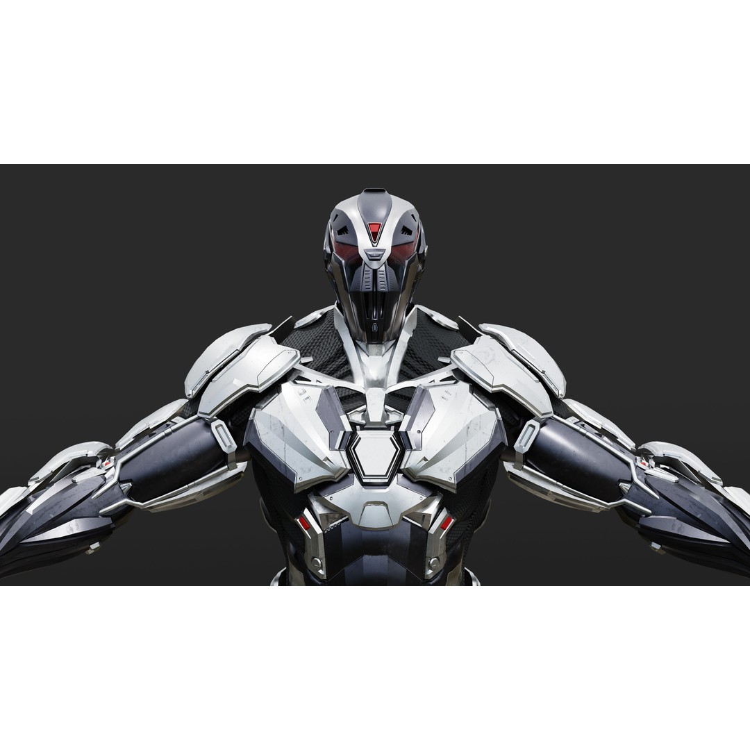Sci-Fi Robotic Character 3D Model – Low Poly Rigged Game Asset, FBX - View 18