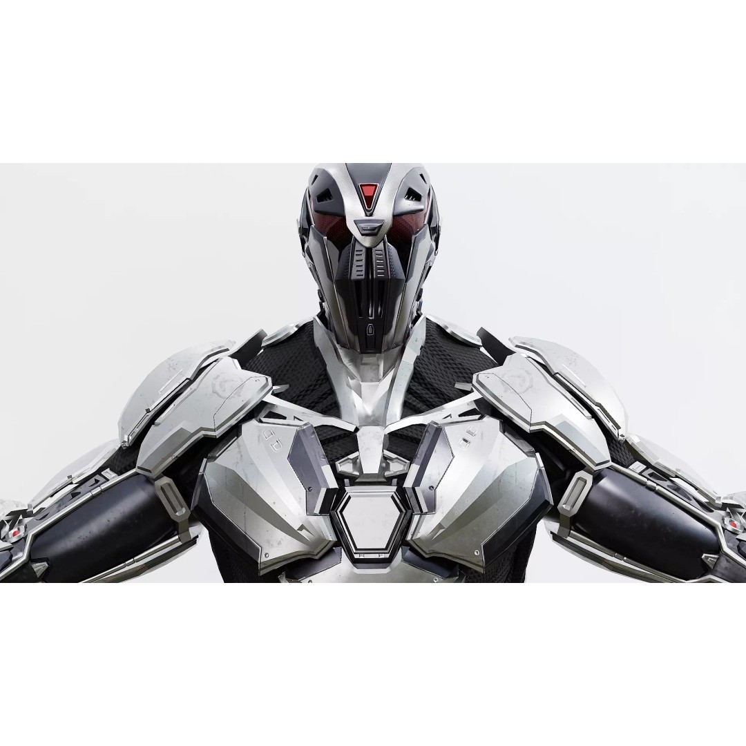 Sci-Fi Robotic Character 3D Model – Low Poly Rigged Game Asset, FBX - View 2