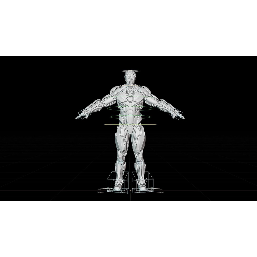 Sci-Fi Robotic Character 3D Model – Low Poly Rigged Game Asset, FBX - View 22
