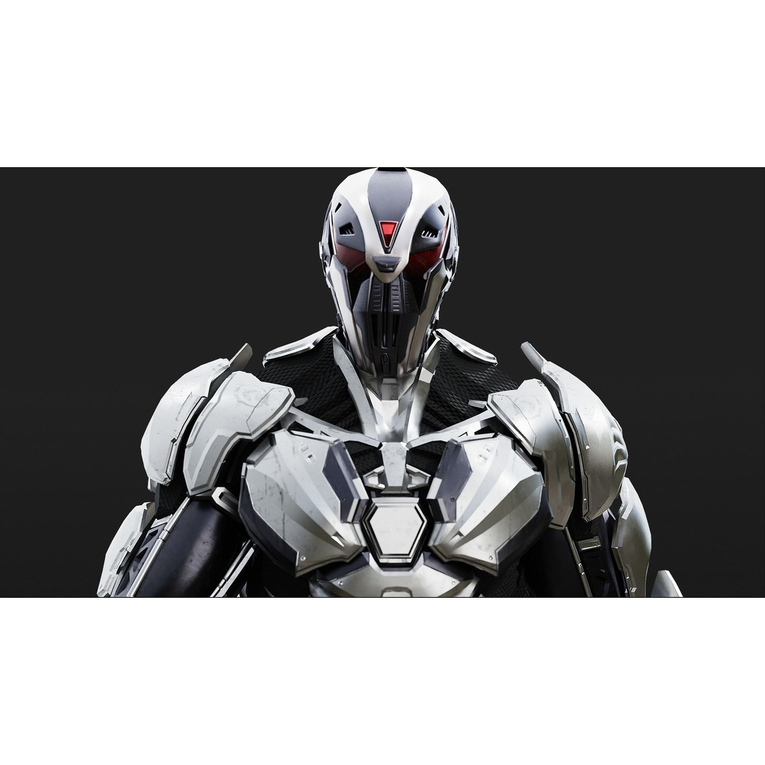 Sci-Fi Robotic Character 3D Model – Low Poly Rigged Game Asset, FBX - View 28
