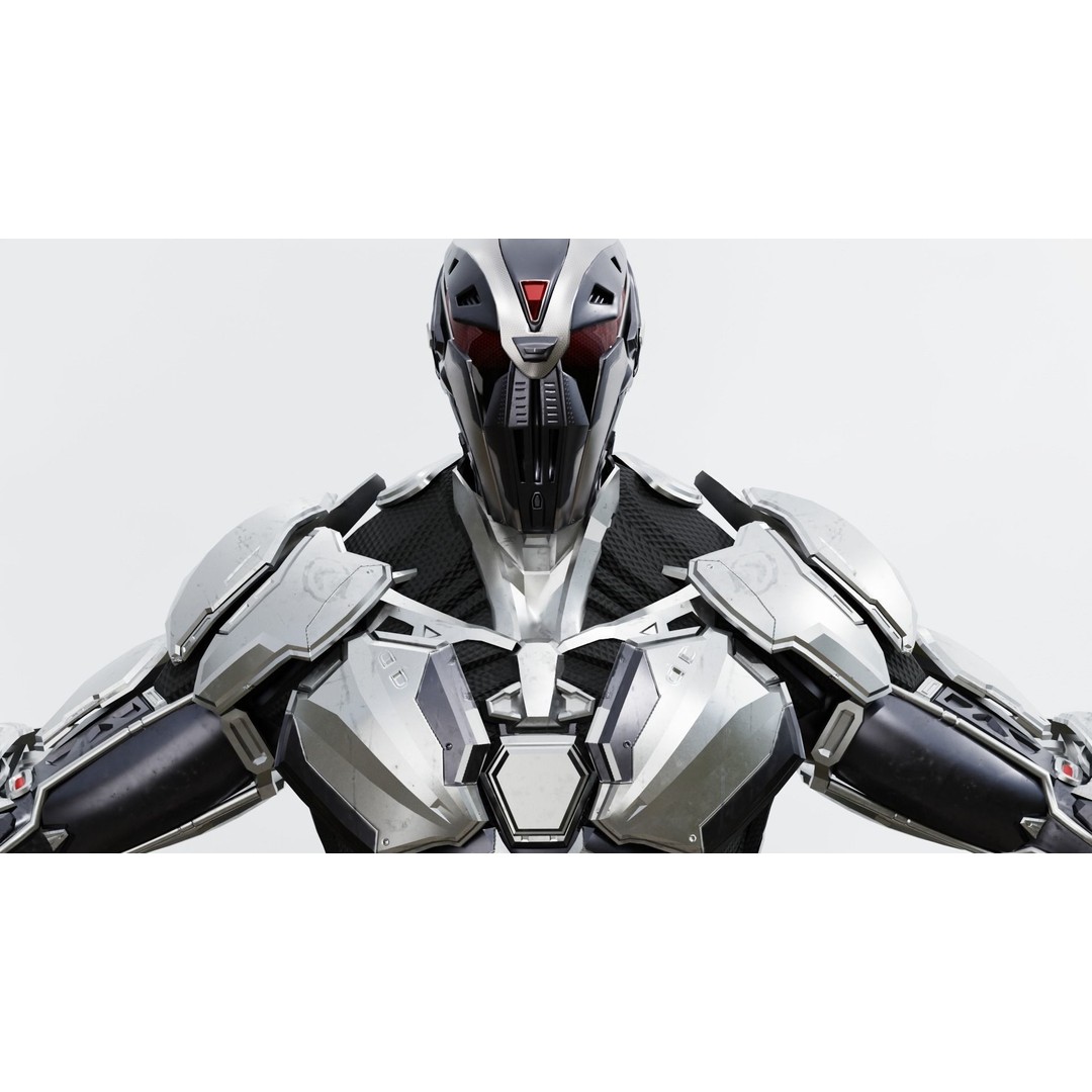Sci-Fi Robotic Character 3D Model – Low Poly Rigged Game Asset, FBX - View 30