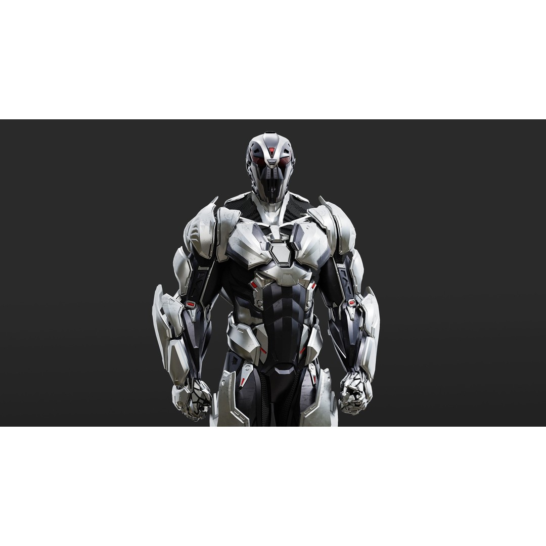 Sci-Fi Robotic Character 3D Model – Low Poly Rigged Game Asset, FBX - View 34