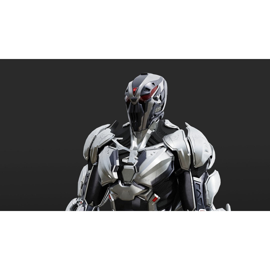 Sci-Fi Robotic Character 3D Model – Low Poly Rigged Game Asset, FBX - View 35