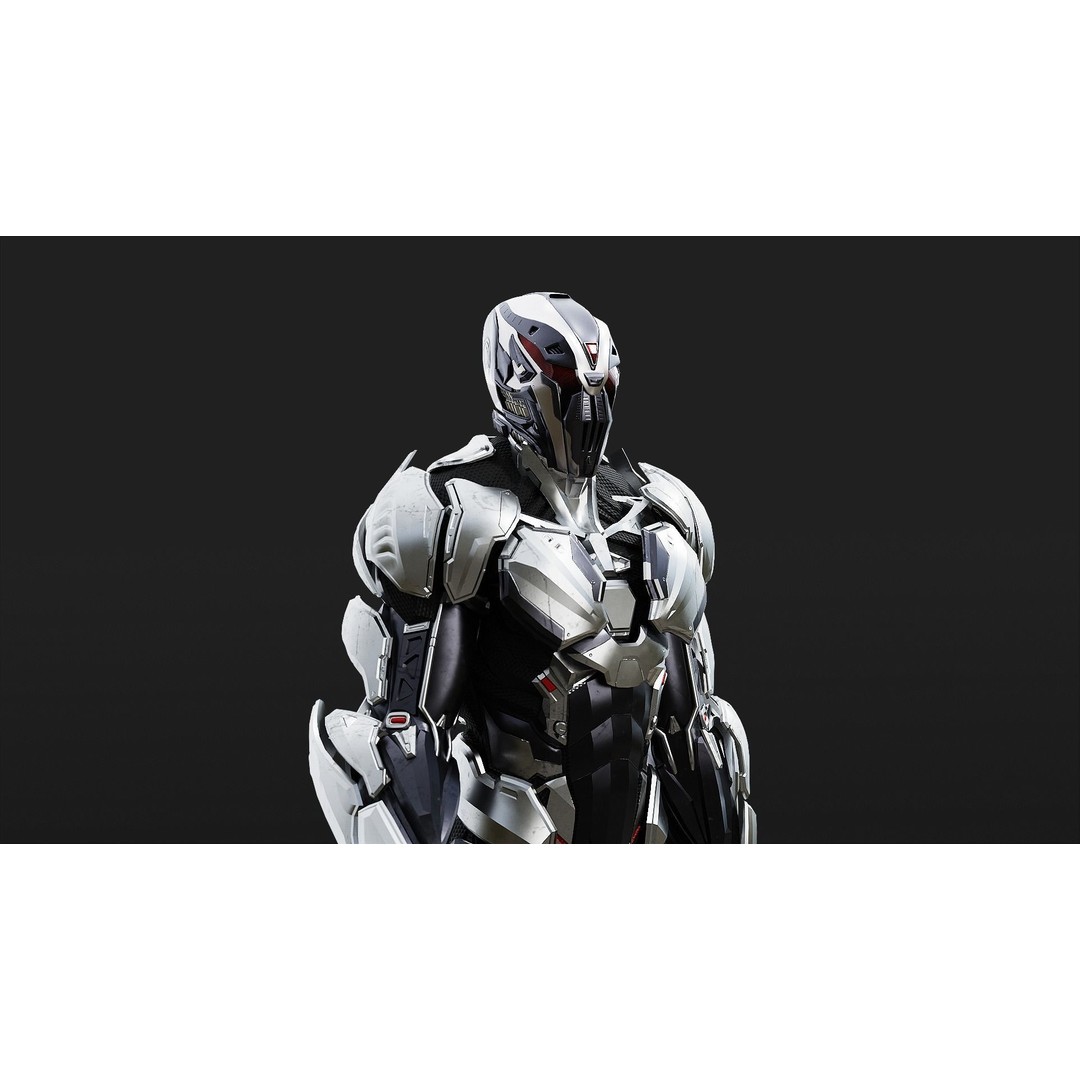 Sci-Fi Robotic Character 3D Model – Low Poly Rigged Game Asset, FBX - View 4
