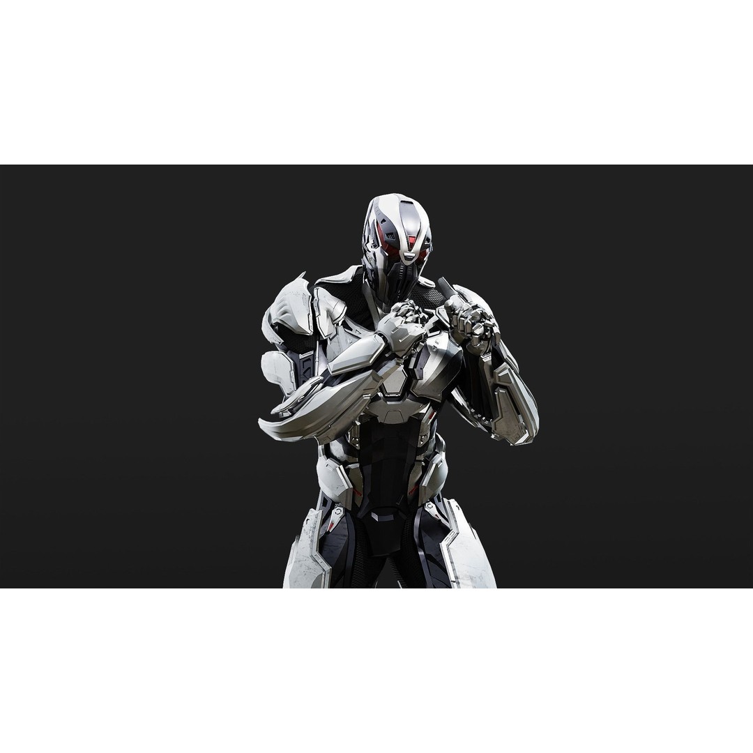 Sci-Fi Robotic Character 3D Model – Low Poly Rigged Game Asset, FBX - View 5
