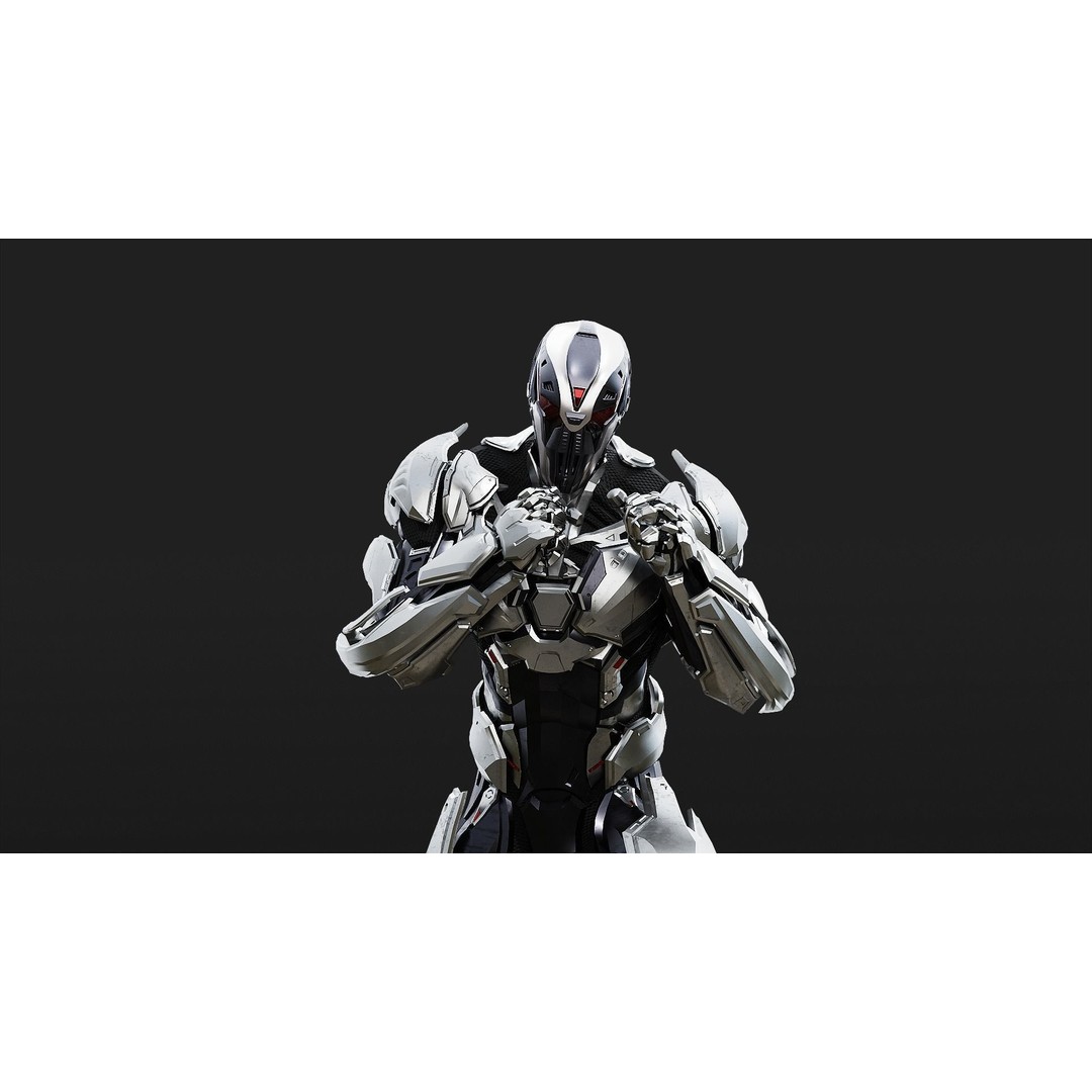Sci-Fi Robotic Character 3D Model – Low Poly Rigged Game Asset, FBX - View 6
