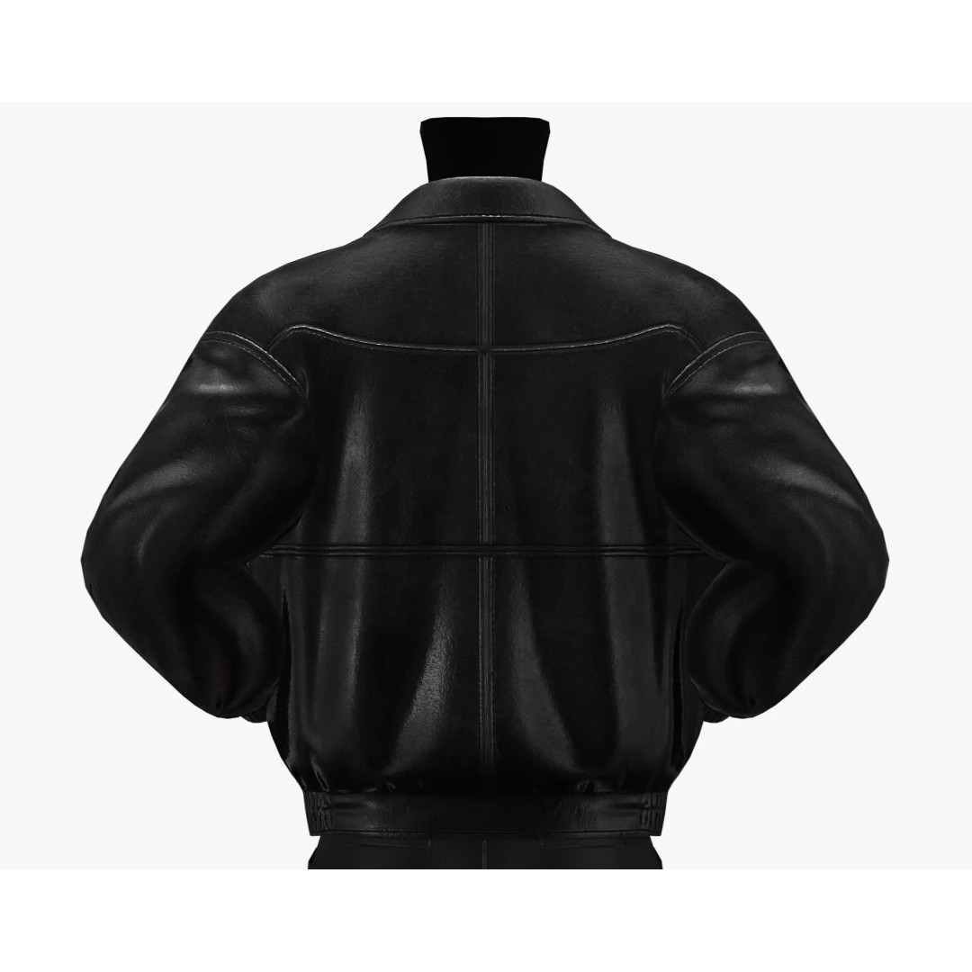 Leather Jacket 3D Model – Low Poly Game-Ready Character Clothing, FBX - View 14