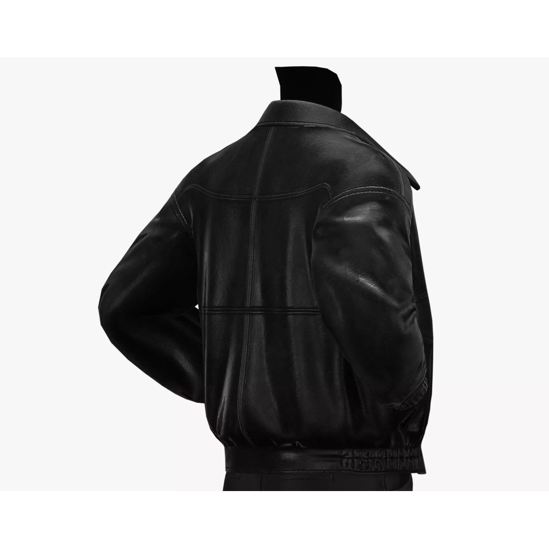 Leather Jacket 3D Model – Low Poly Game-Ready Character Clothing, FBX - View 15