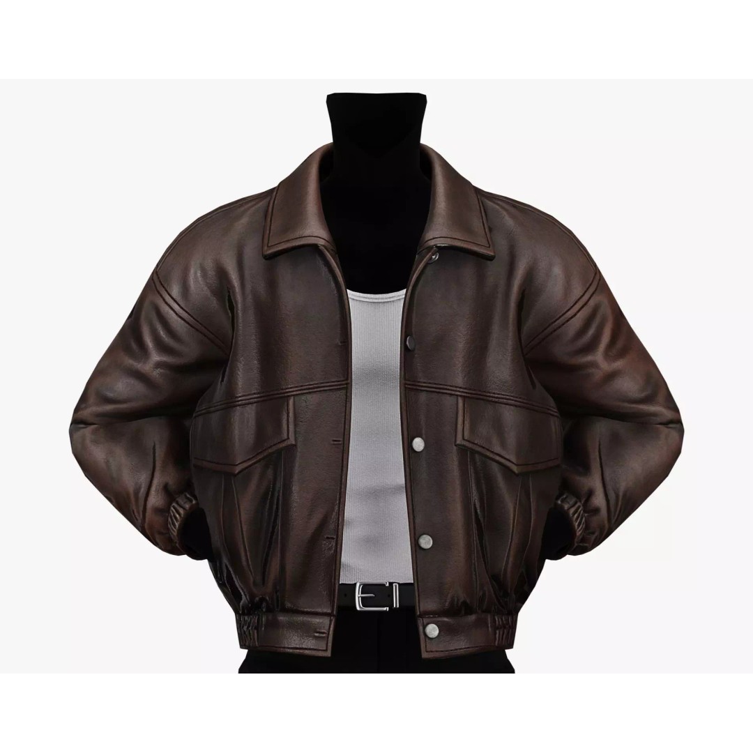 Leather Jacket 3D Model – Low Poly Game-Ready Character Clothing, FBX - View 6