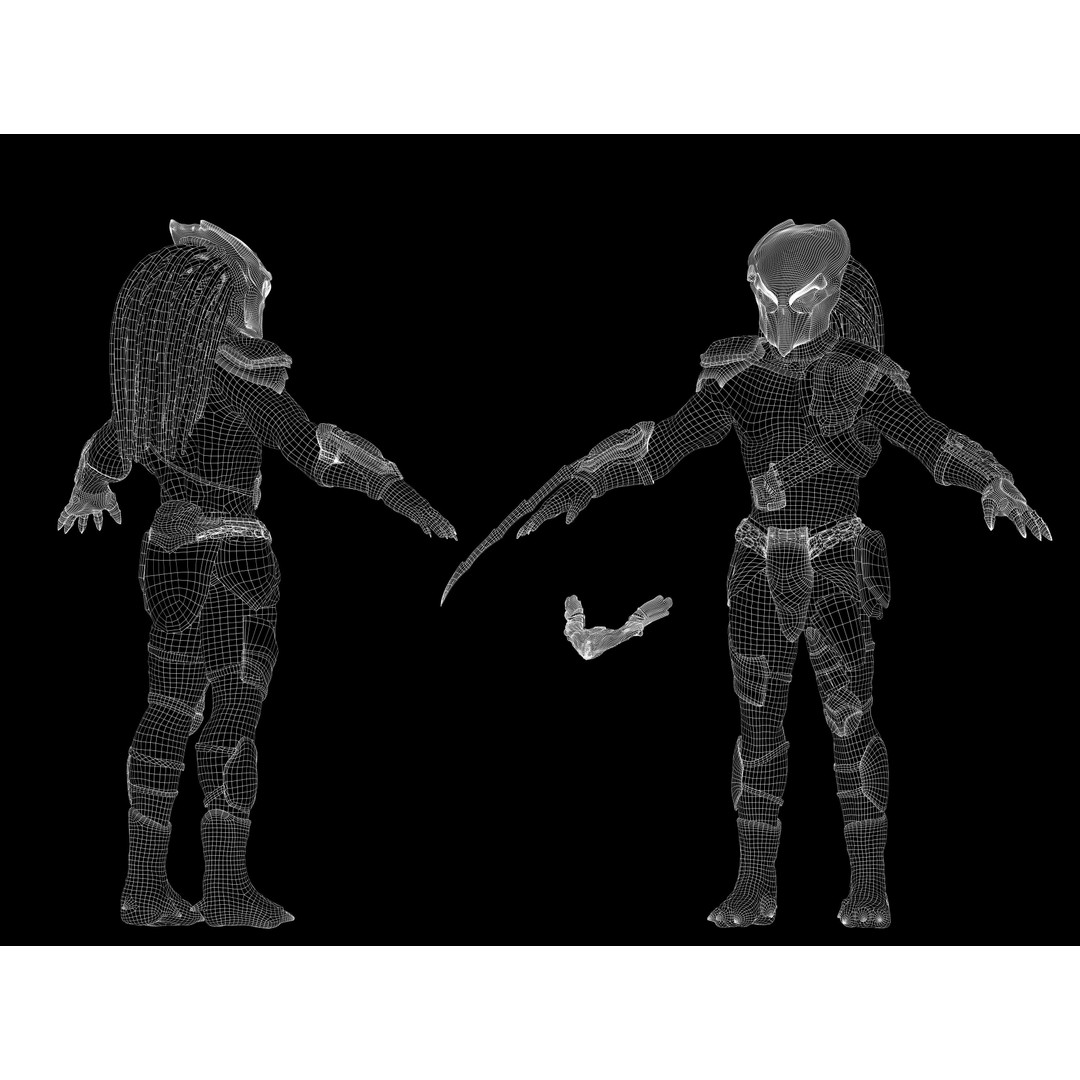 Falconer Predator 3D Model – Low Poly Rigged Character, FBX, OBJ