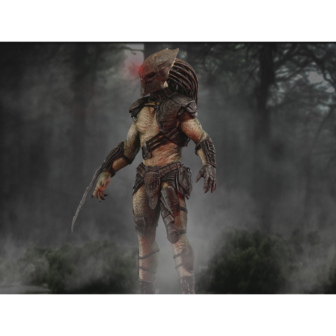 Falconer Predator 3D Model – Low Poly Rigged Character, FBX, OBJ - View 4