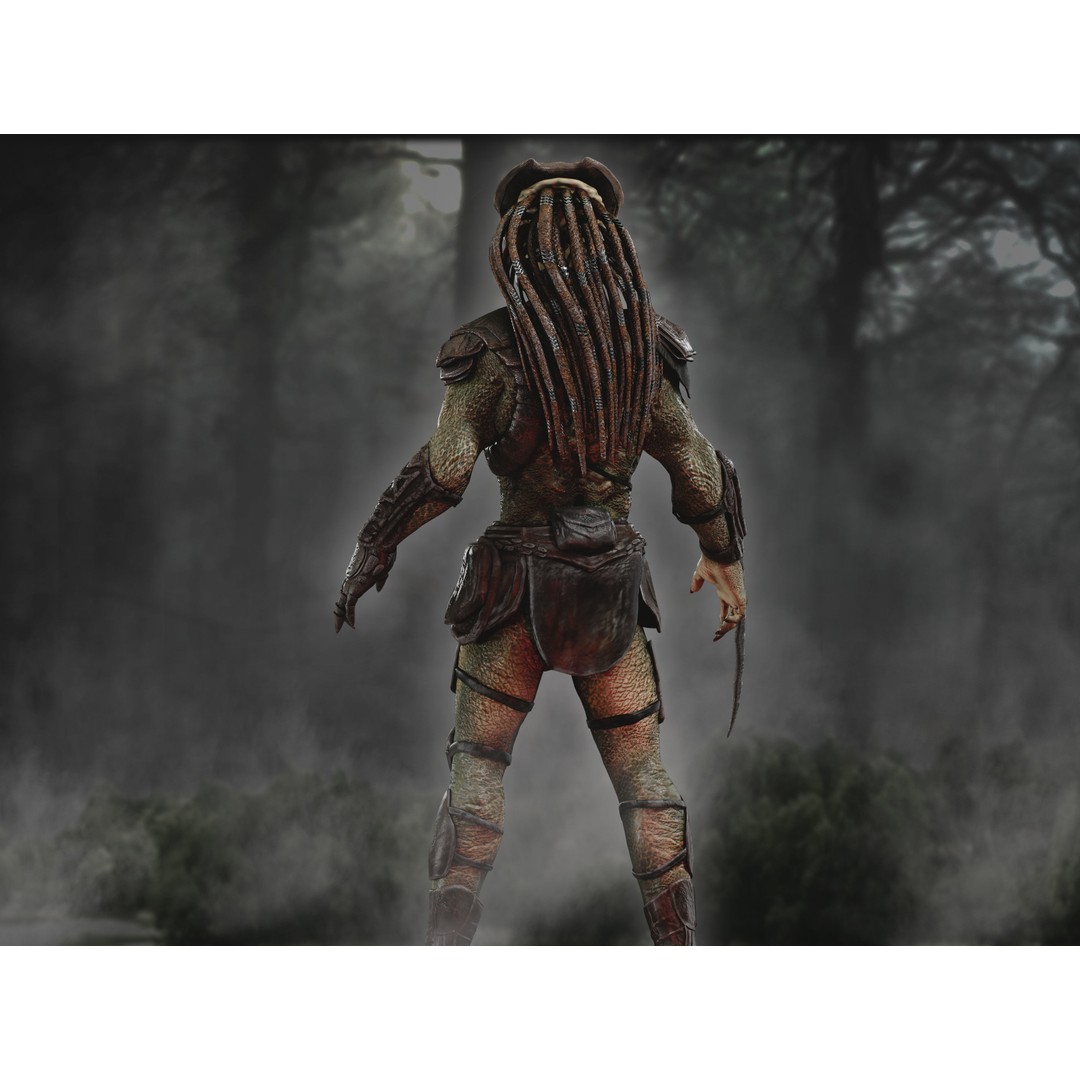 Falconer Predator 3D Model – Low Poly Rigged Character, FBX, OBJ - View 5