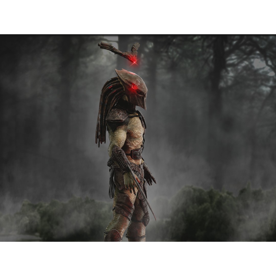 Falconer Predator 3D Model – Low Poly Rigged Character, FBX, OBJ - View 6