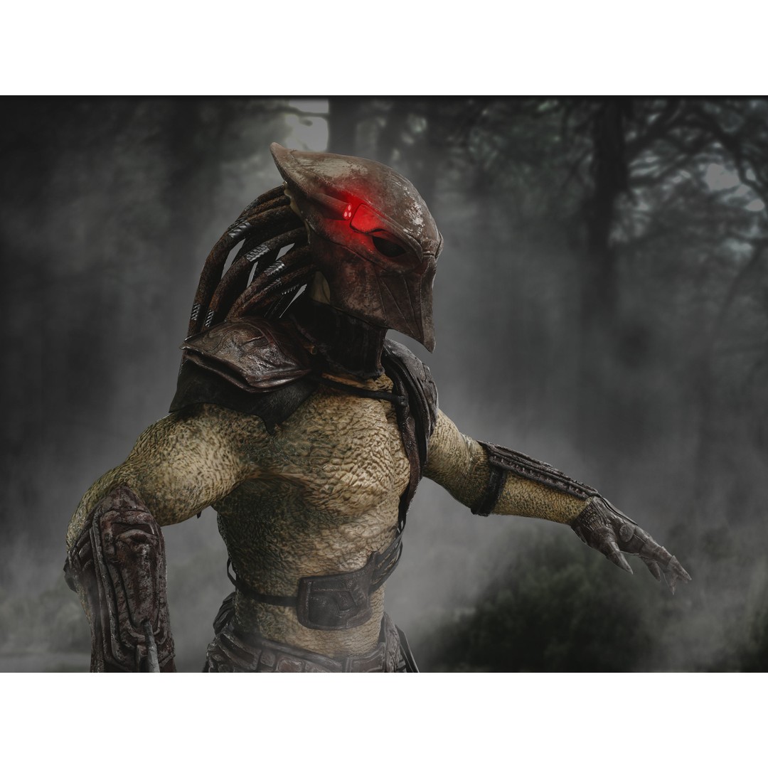 Falconer Predator 3D Model – Low Poly Rigged Character, FBX, OBJ - View 8