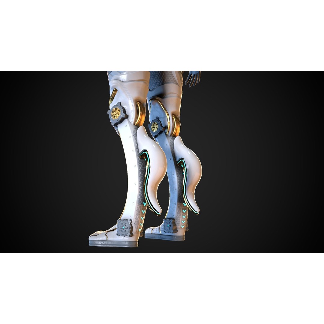 Cyborg M Series 3D Model – Low Poly Game Ready Character, FBX - View 12