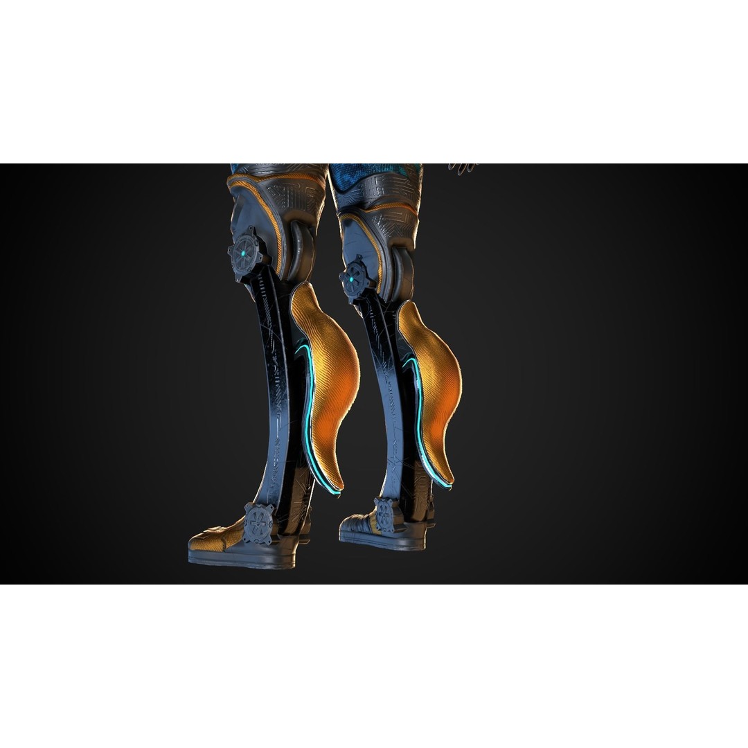 Cyborg M Series 3D Model – Low Poly Game Ready Character, FBX - View 13