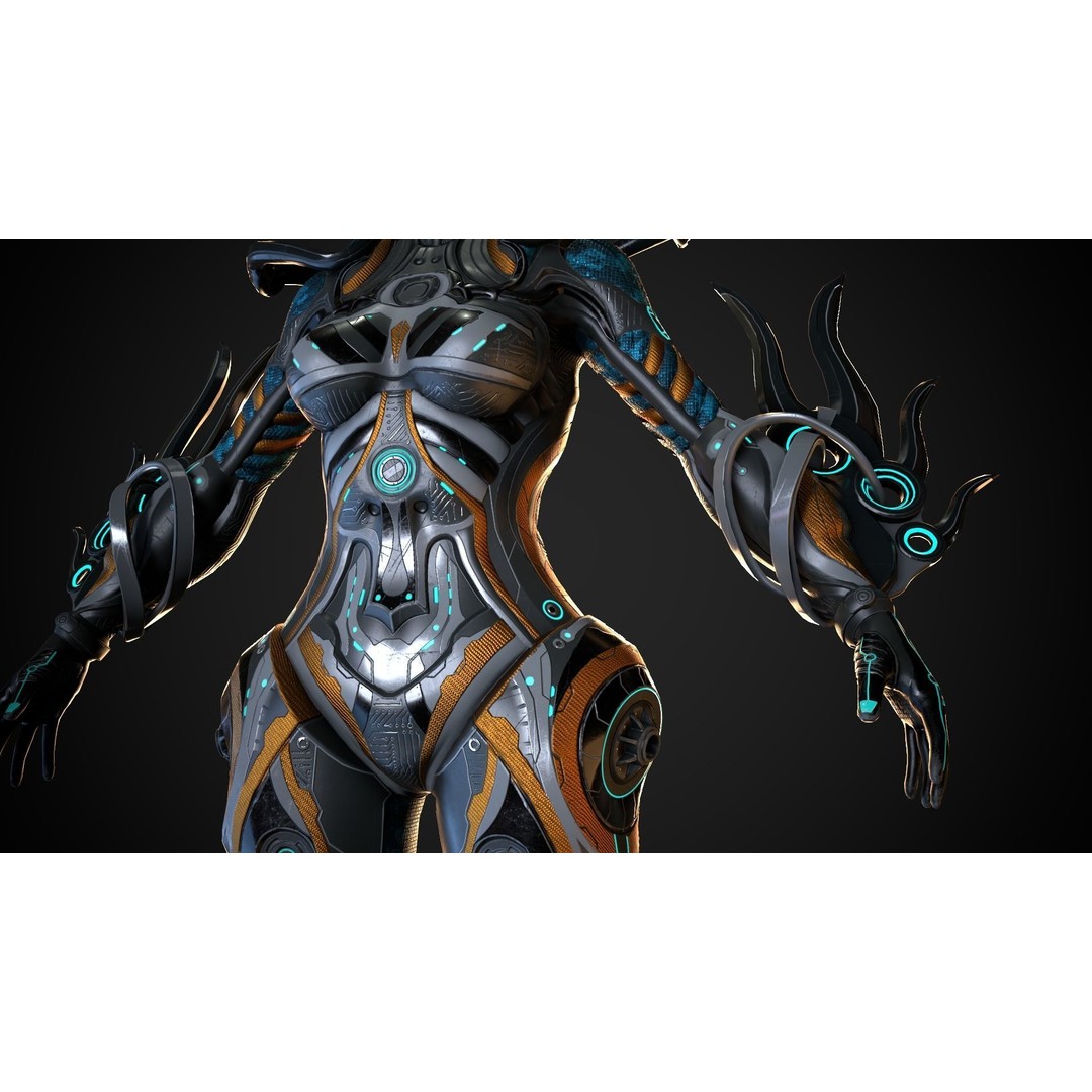 Cyborg M Series 3D Model – Low Poly Game Ready Character, FBX - View 14