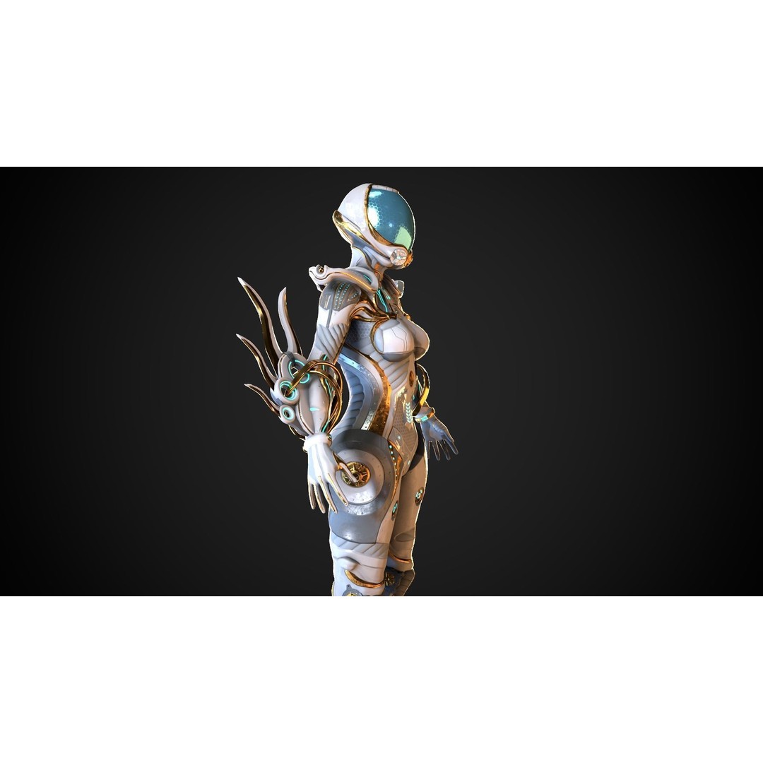 Cyborg M Series 3D Model – Low Poly Game Ready Character, FBX - View 3