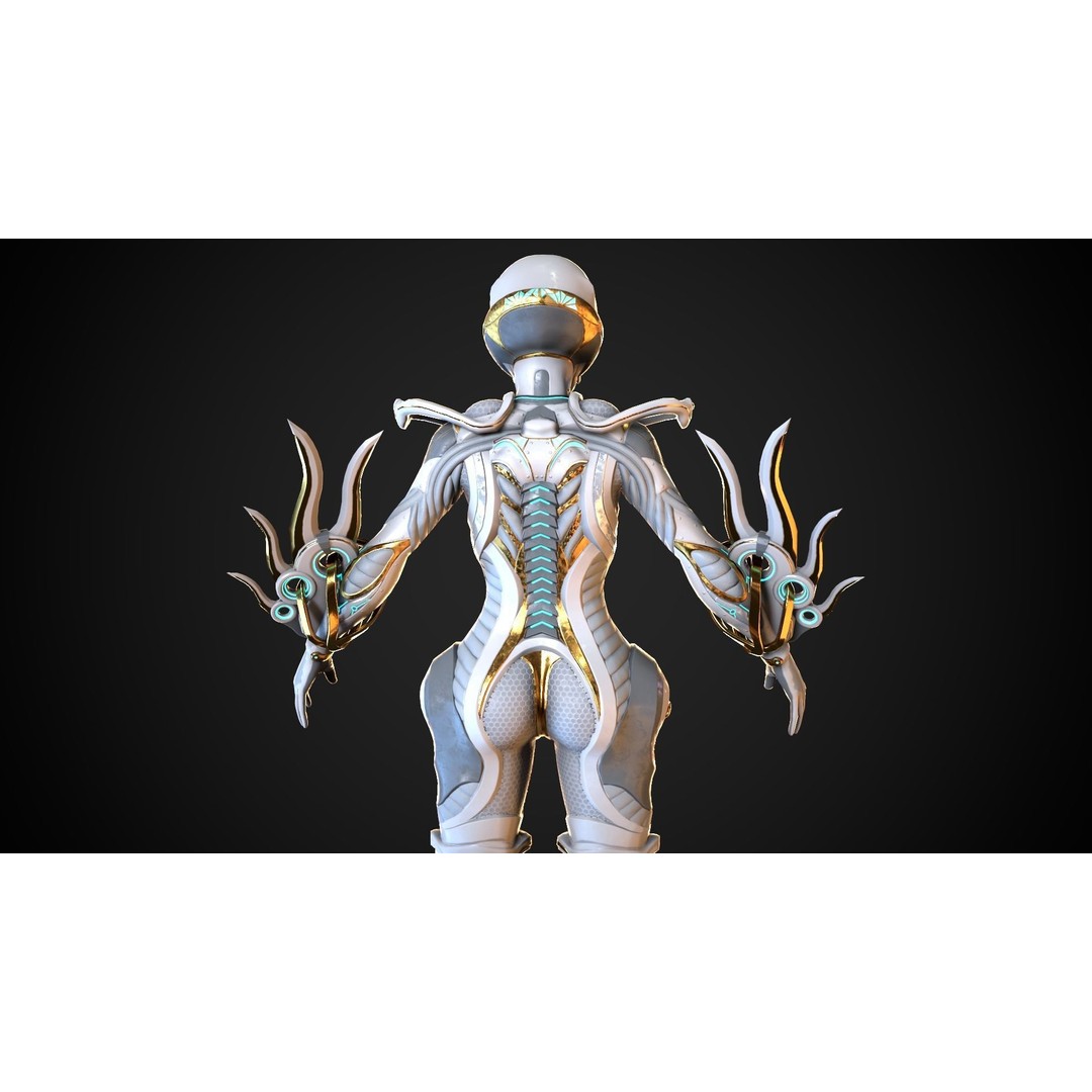 Cyborg M Series 3D Model – Low Poly Game Ready Character, FBX - View 4