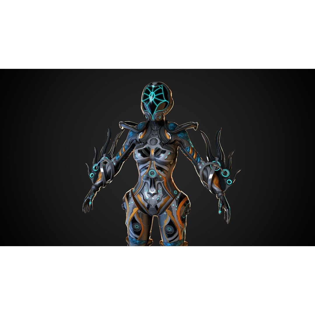 Cyborg M Series 3D Model – Low Poly Game Ready Character, FBX - View 5