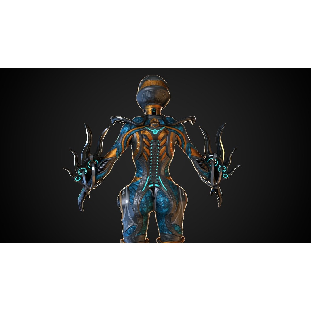 Cyborg M Series 3D Model – Low Poly Game Ready Character, FBX - View 6