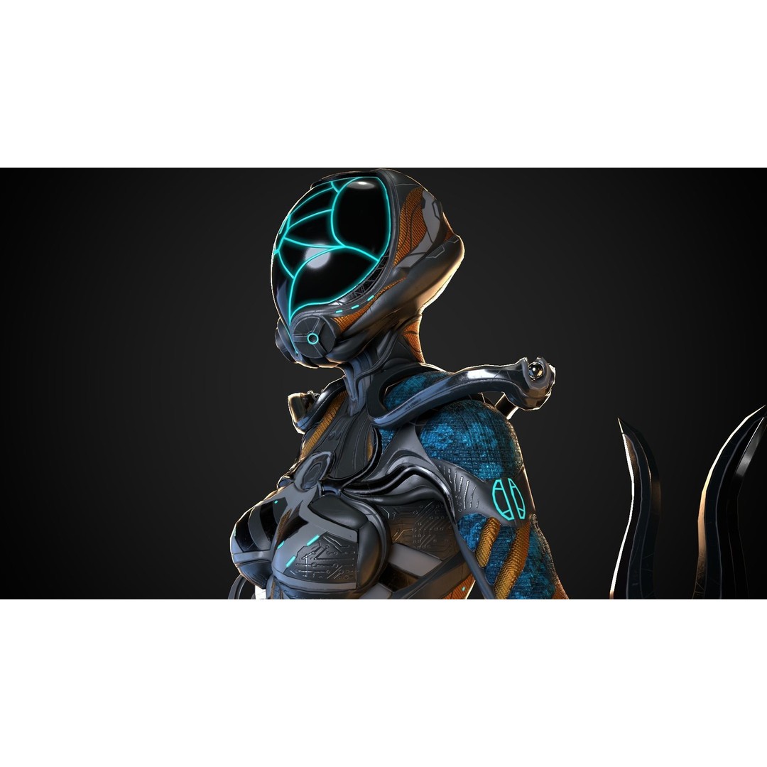Cyborg M Series 3D Model – Low Poly Game Ready Character, FBX - View 7