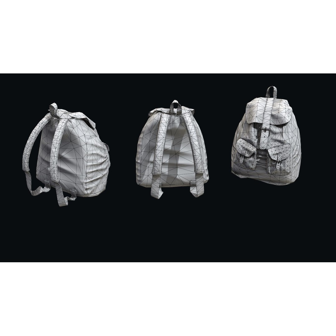 Backpack 3D Model – High Quality PBR Textures, FBX/OBJ Formats