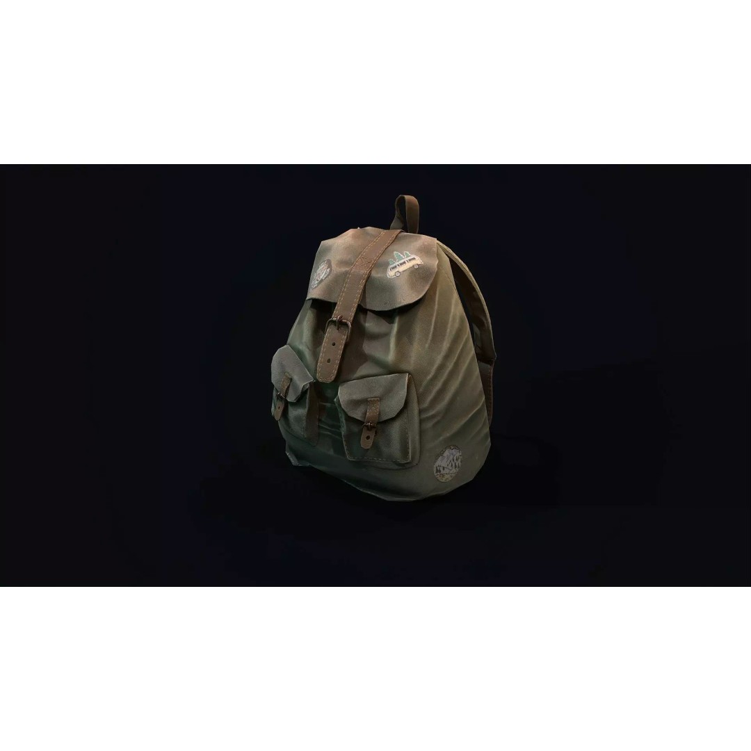 Backpack 3D Model – High Quality PBR Textures, FBX/OBJ Formats - View 2