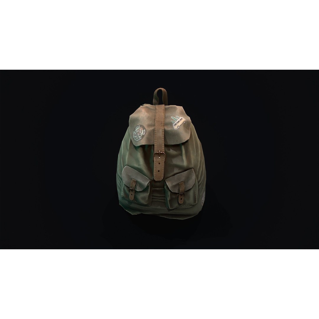 Backpack 3D Model – High Quality PBR Textures, FBX/OBJ Formats - View 3