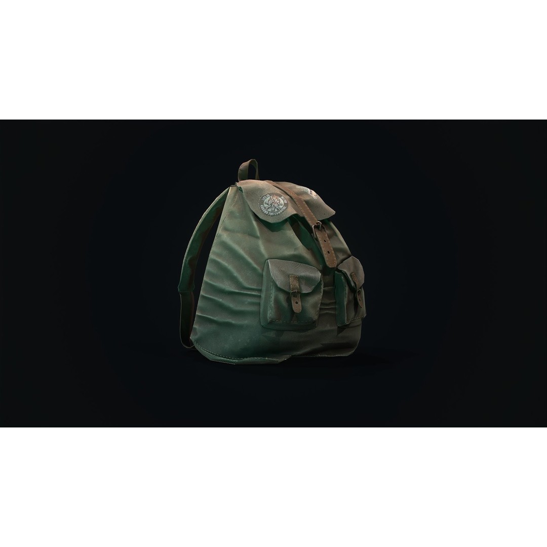 Backpack 3D Model – High Quality PBR Textures, FBX/OBJ Formats - View 4