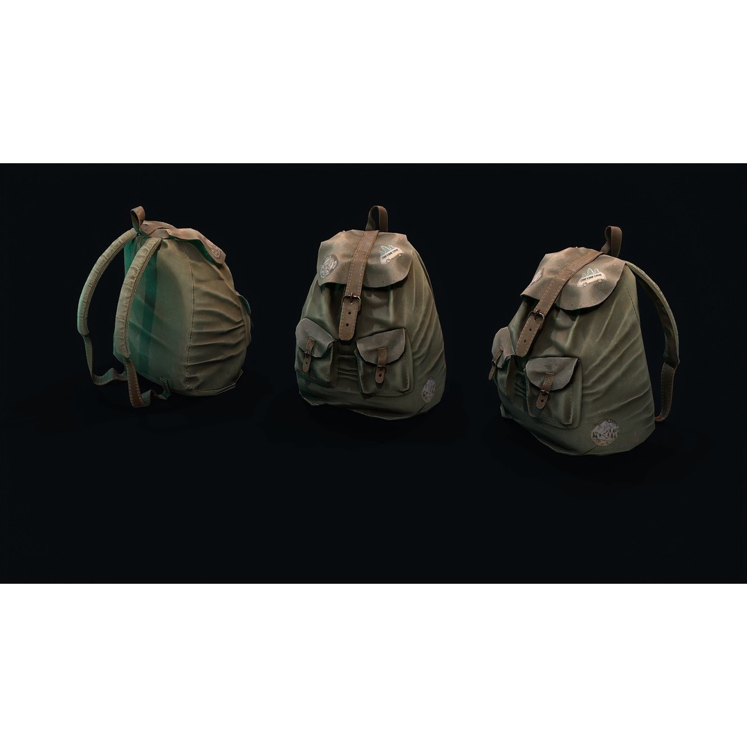 Backpack 3D Model – High Quality PBR Textures, FBX/OBJ Formats - View 6