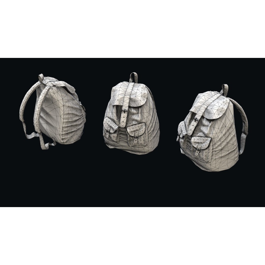 Backpack 3D Model – High Quality PBR Textures, FBX/OBJ Formats - View 9