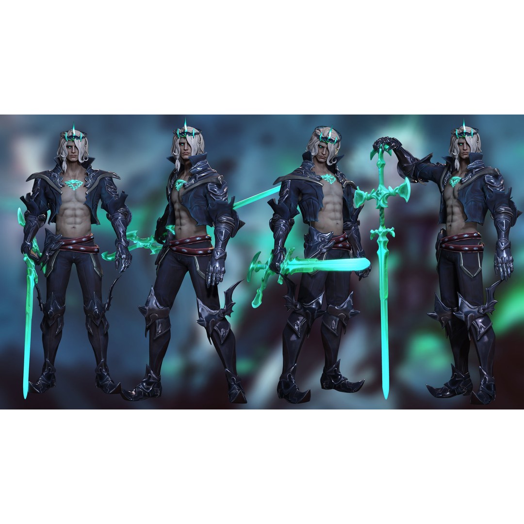 Viego 3D Model – Low Poly Game Ready Character, FBX - View 4