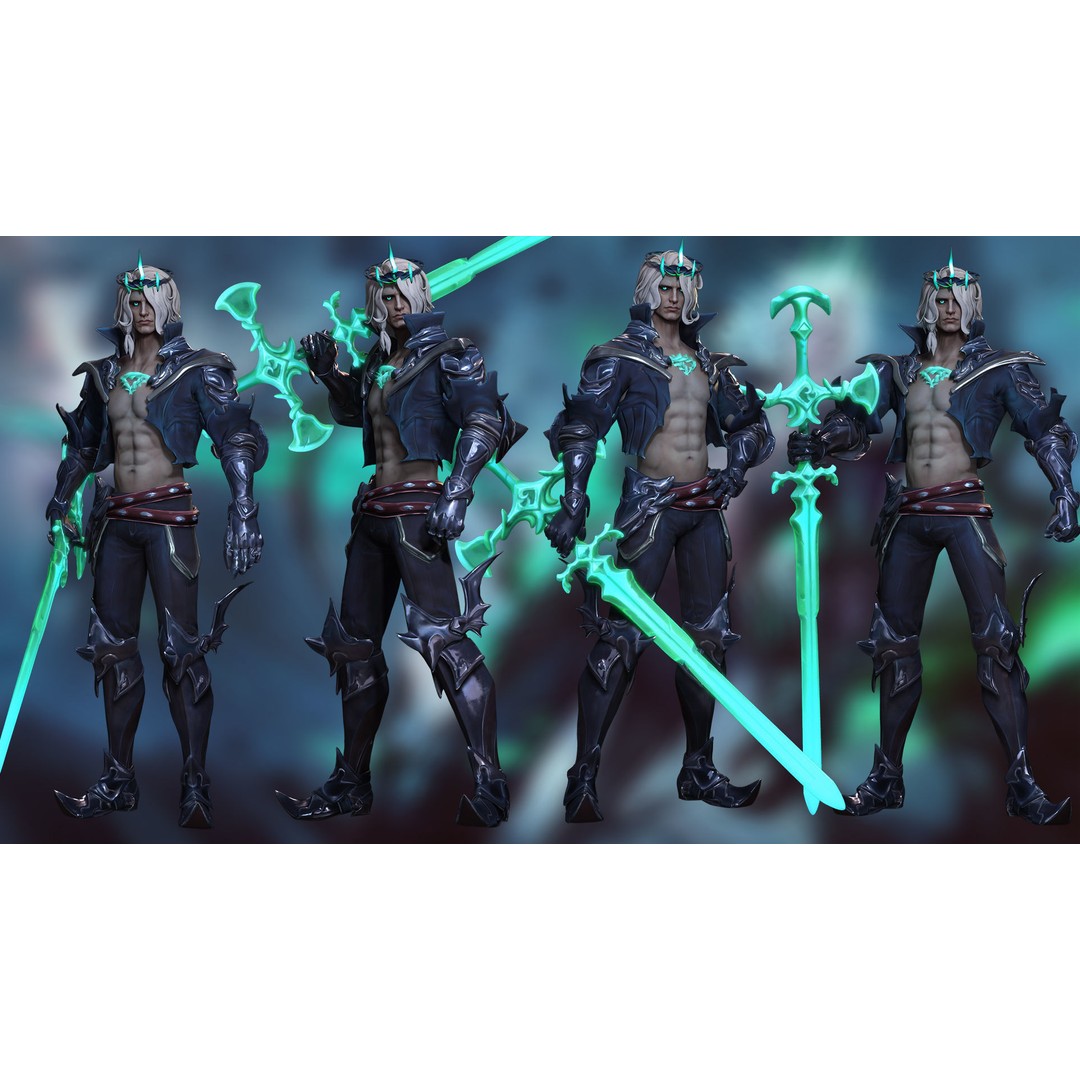 Viego 3D Model – Low Poly Game Ready Character, FBX - View 6