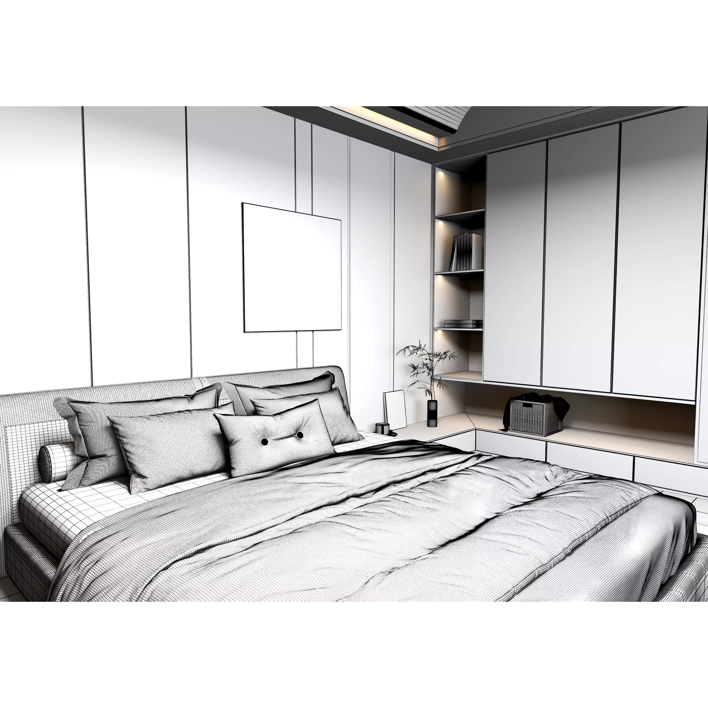 Bedroom Interior 05 - Game-Ready 3D Model - View 16