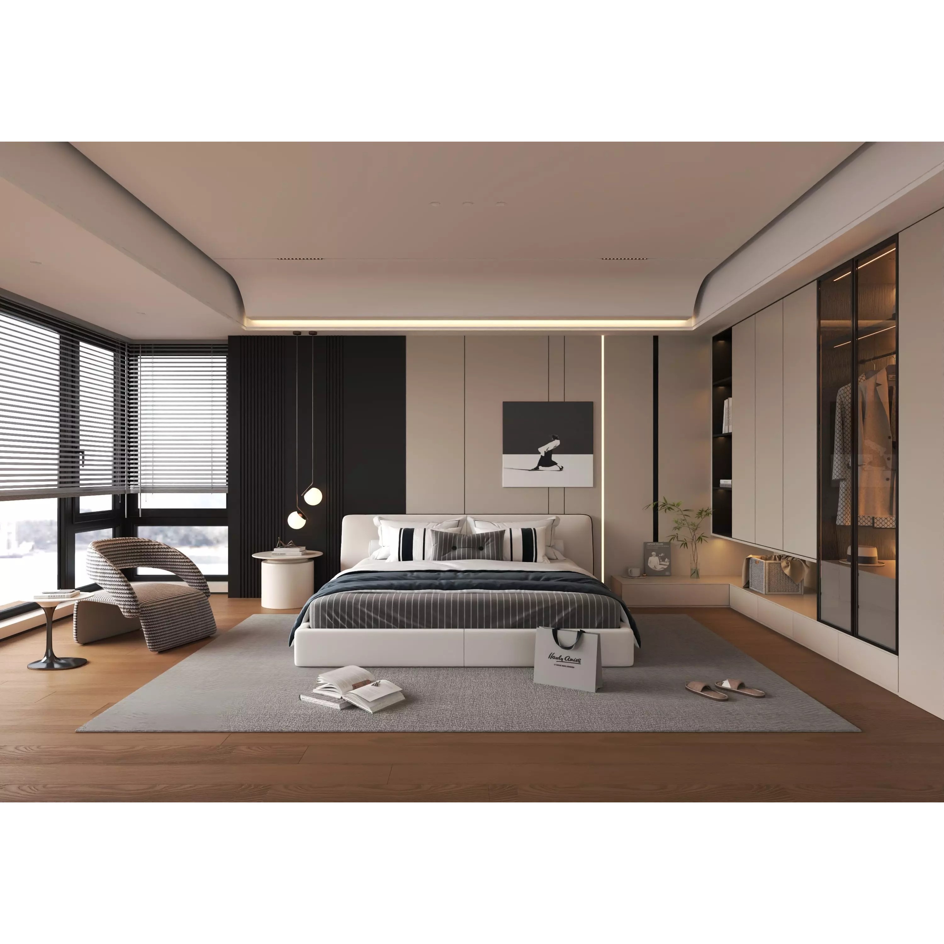 Bedroom Interior 05 - Game-Ready 3D Model - View 2