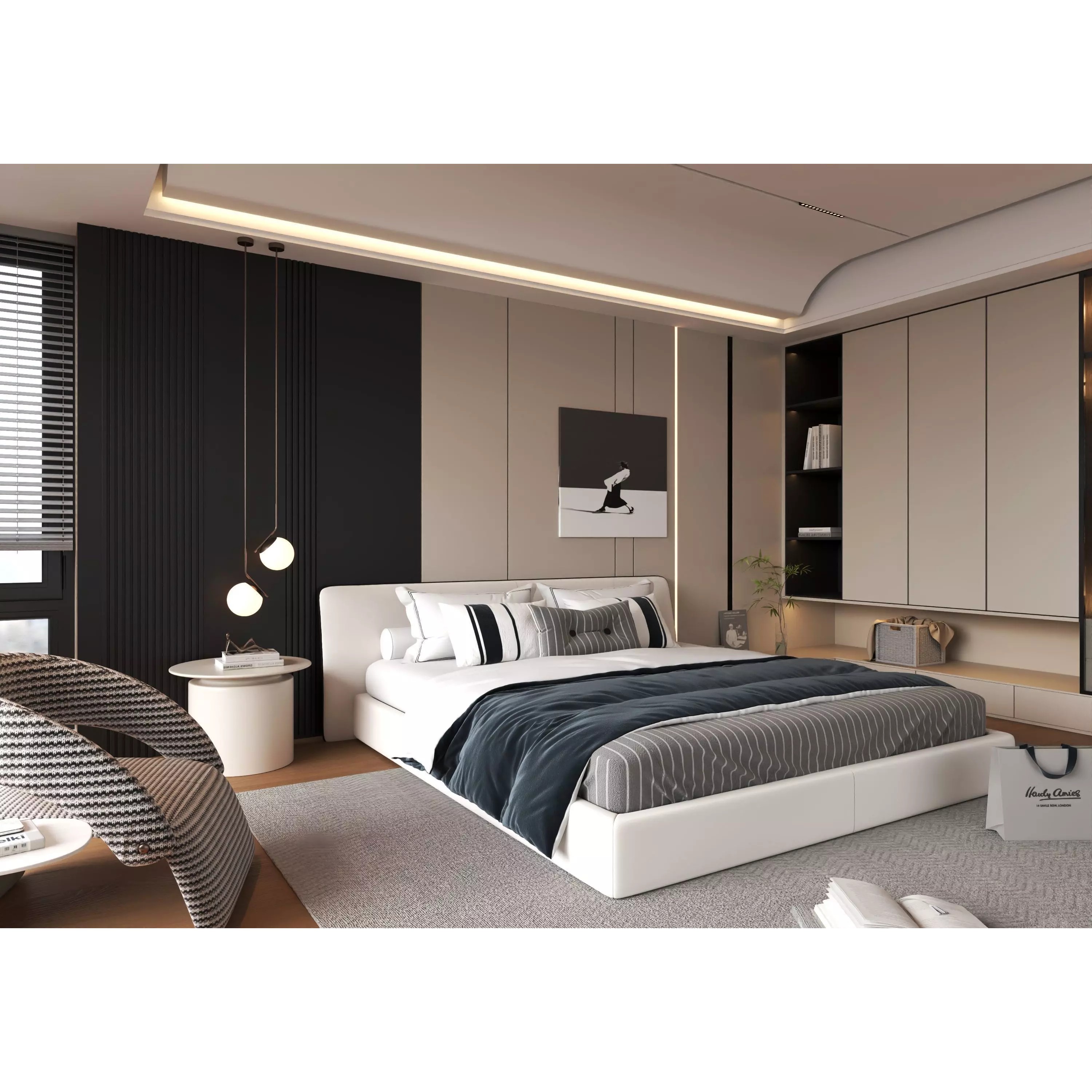 Bedroom Interior 05 - Game-Ready 3D Model - View 9