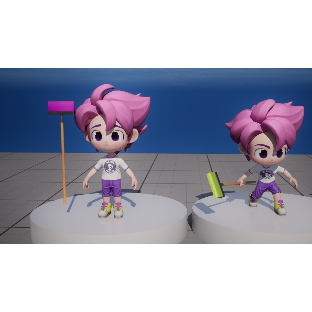 Stylized Character Tommy 3D Model – Low Poly Game Ready, FBX - View 13