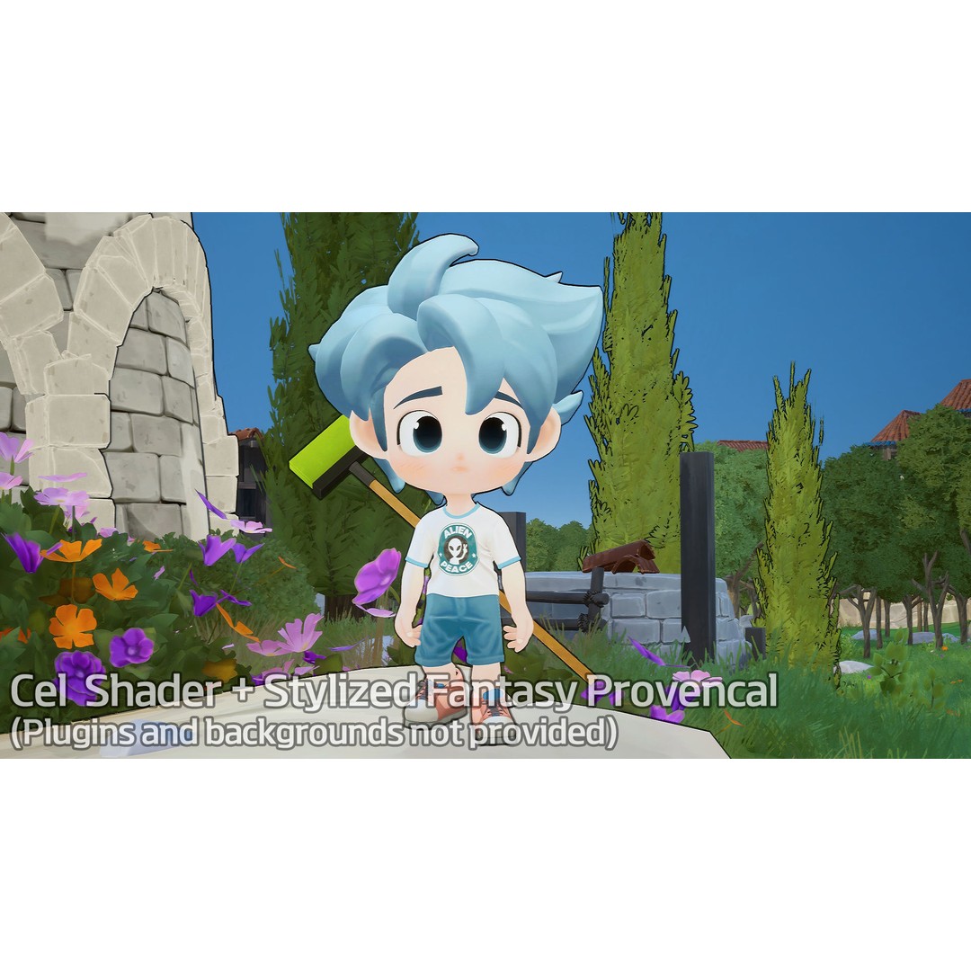 Stylized Character Tommy 3D Model – Low Poly Game Ready, FBX - View 4