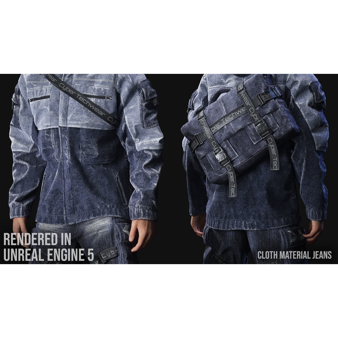 Techwear Character 3D Model – Low Poly Rigged Game Asset, FBX - View 11