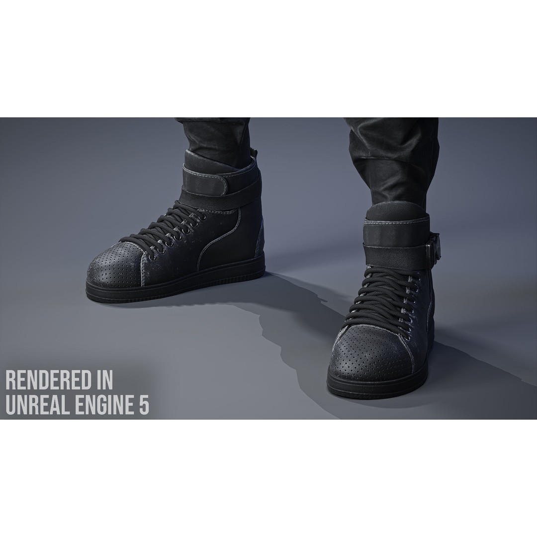 Techwear Character 3D Model – Low Poly Rigged Game Asset, FBX - View 14