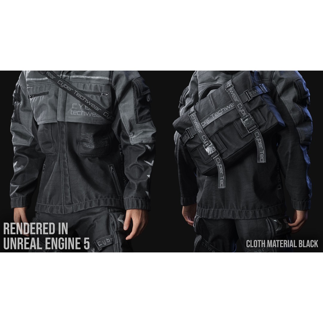 Techwear Character 3D Model – Low Poly Rigged Game Asset, FBX - View 16