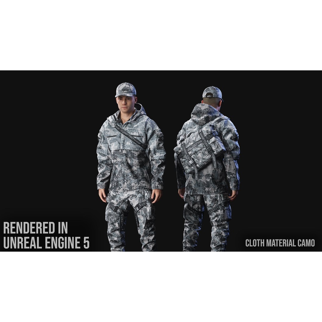 Techwear Character 3D Model – Low Poly Rigged Game Asset, FBX - View 17